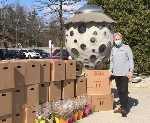 Donated boxes from Access Storage.