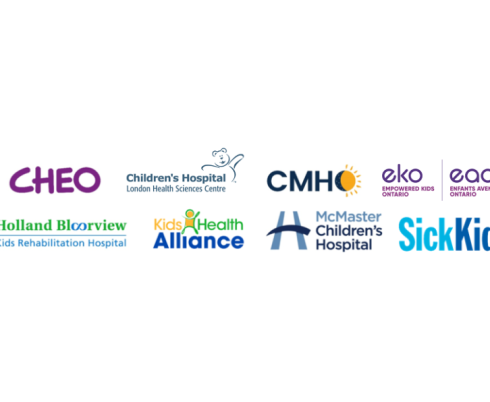 A series of logos representing the Children's Health Coalition along with CMHO, KHA and EKO.