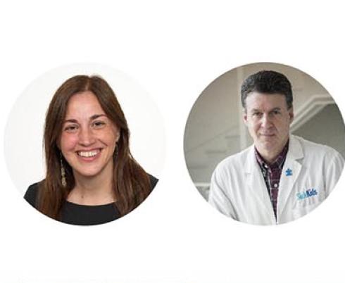 Green background of a building - 2 people headshots in the middle, under the quote - "now is the time to double down on funding and our collective commitment to advancing research and supporting autistic individuals and their families."