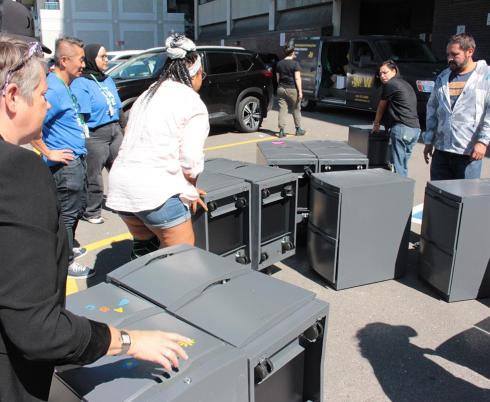 Some people moving old furnitures