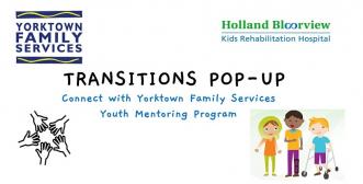 banner graphic for the transitions pop-up event