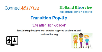 banner graphic for the transitions pop-up event