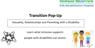 Transition Pop-up - Sexuality, Relationships and Parenting with a Disability