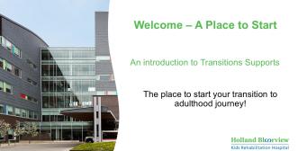 An introduction to Transitions supports with the Bridging to Adulthood Team. The place to start your transition to adulthood journey.