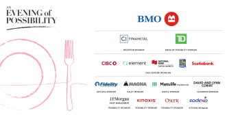Evening of Possibility 2026 sponsors poster